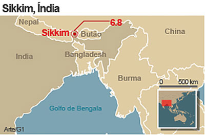 Sobe para 36 o nmero de mortes no terremoto de Nepal e ndia