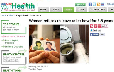 Mulher deixa banheiro aps passar quase 2,5 anos morando nele