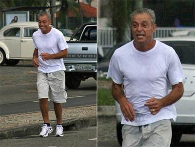 Paulo Gorgulho corre fazendo caras e bocas no Rio