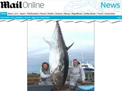 Canad: homem pesca atum de 450 kg que pode render 20 mil sushis