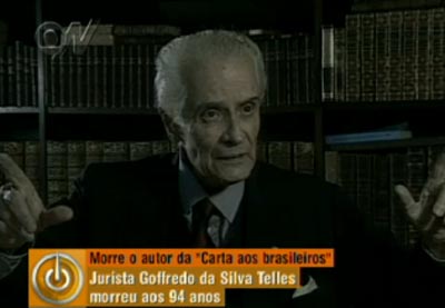 Lula divulga nota de pesar por morte de jurista Goffredo da Silva Telles