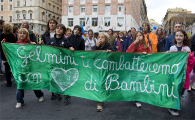 Crianas em Protestos pela Educao na Itlia