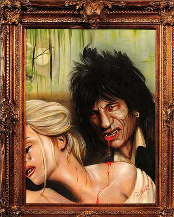 Ronnie Wood do Rolling Stones aparece como vampiro em quadro