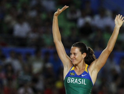Fabiana Murer faz histria e conquista ouro no Mundial