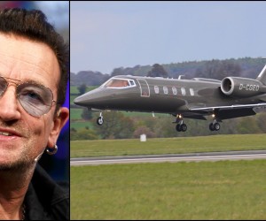 Porta do jatinho de Bono Vox cai em pleno voo