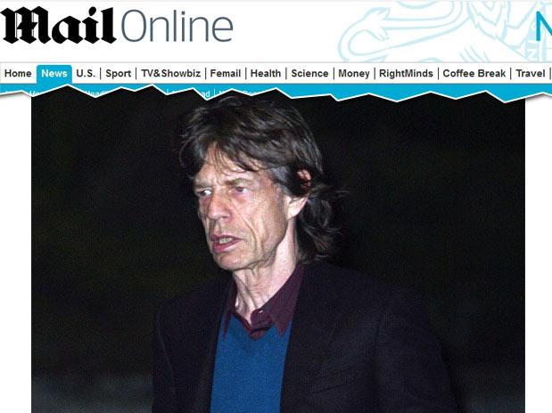 Fotos mostram reao de Jagger ao saber da morte de namorada