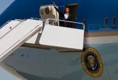 Barack Obama aterra em Lisboa