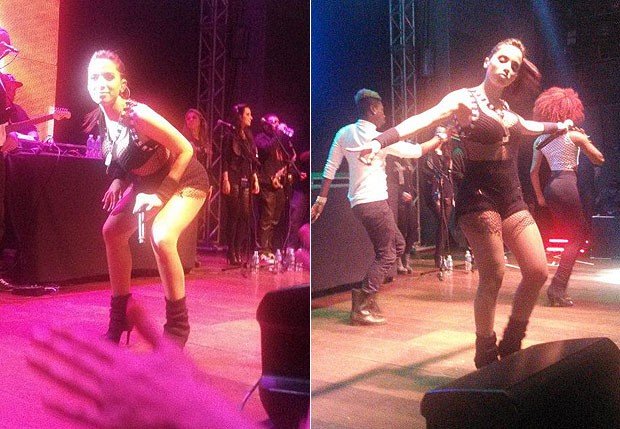 Anitta mostra corpo durante show no litoral de So Paulo