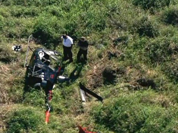 Helicptero sofre acidente na Zona Leste de SP