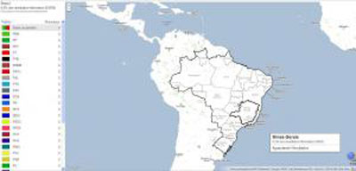 rea territorial do Brasil aumenta em 100 Km aps atualizao do IBGE  