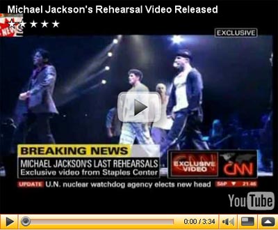 Vdeo clipe com imagens do ltimo ensaio de Michael Jackson