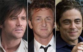 Jim Carrey Sean Penn e Benicio Del Toro sero Os Trs Pateta