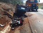 Sete pessoas ficam feridas em batida entre moto e carro