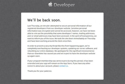 Apple confirma invaso em rea de desenvolvedores