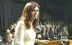Cristina Kirchner pede a produtores agrrios 
