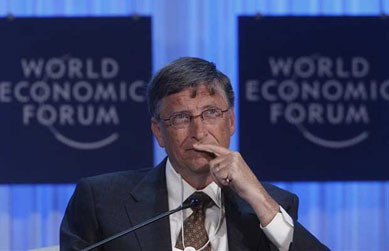 Em Davos, Bill Gates promete US$ 750 milhes a fundo contra Aids