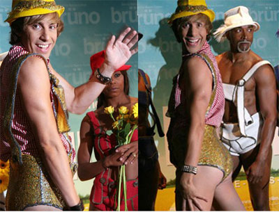 Vestido como o fashionista, Bruno, Sacha Baron Cohen 