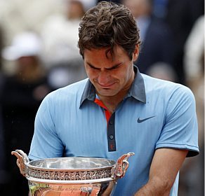 Federer mostra alvio aps ttulo em Roland Garros