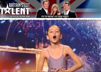 Bailarina de 10 anos  a nova concorrente de Susan Boyle